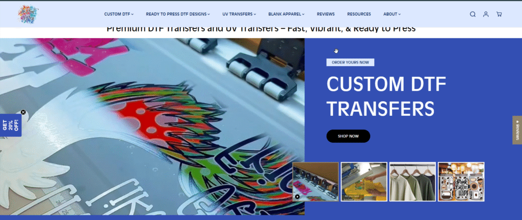 Premium DTF Transfers and UV Transfers