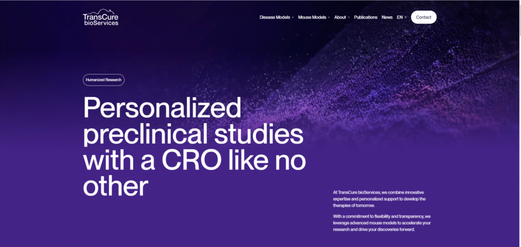 Personalized preclinical studies with a CRO like no other